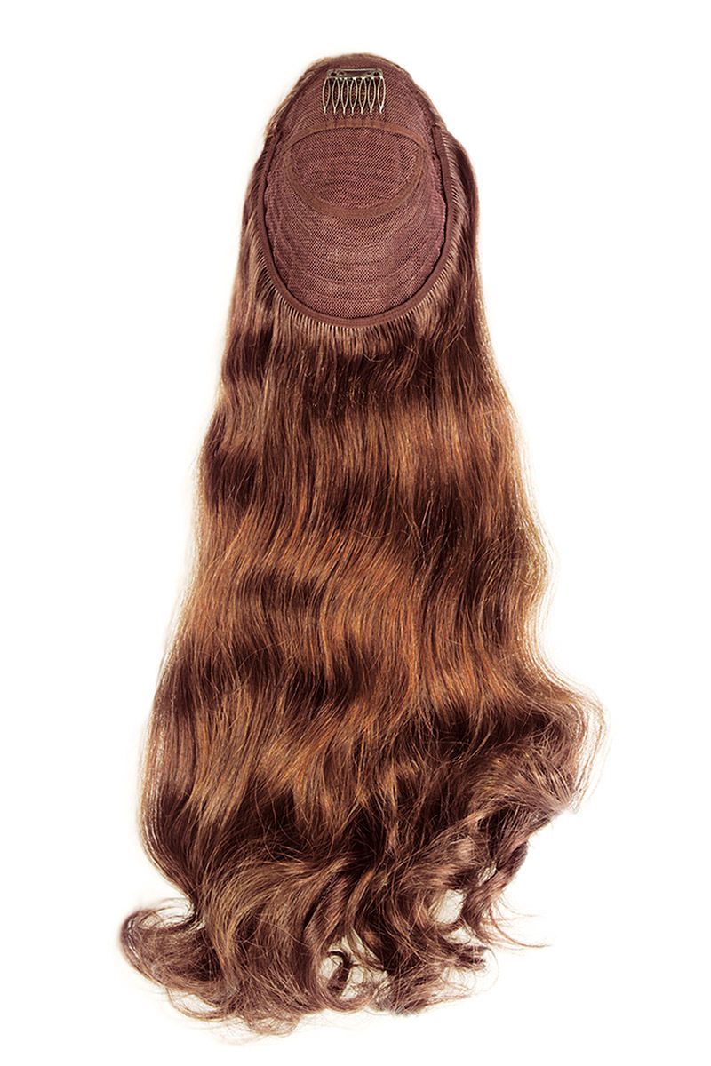 Haarteil Zum Anklippen Aus 100% Echthaar – 20,3 Cm, Dunkelbraun, 360° Rund